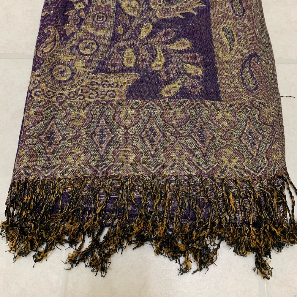 Purple and Gold shawl/scarf